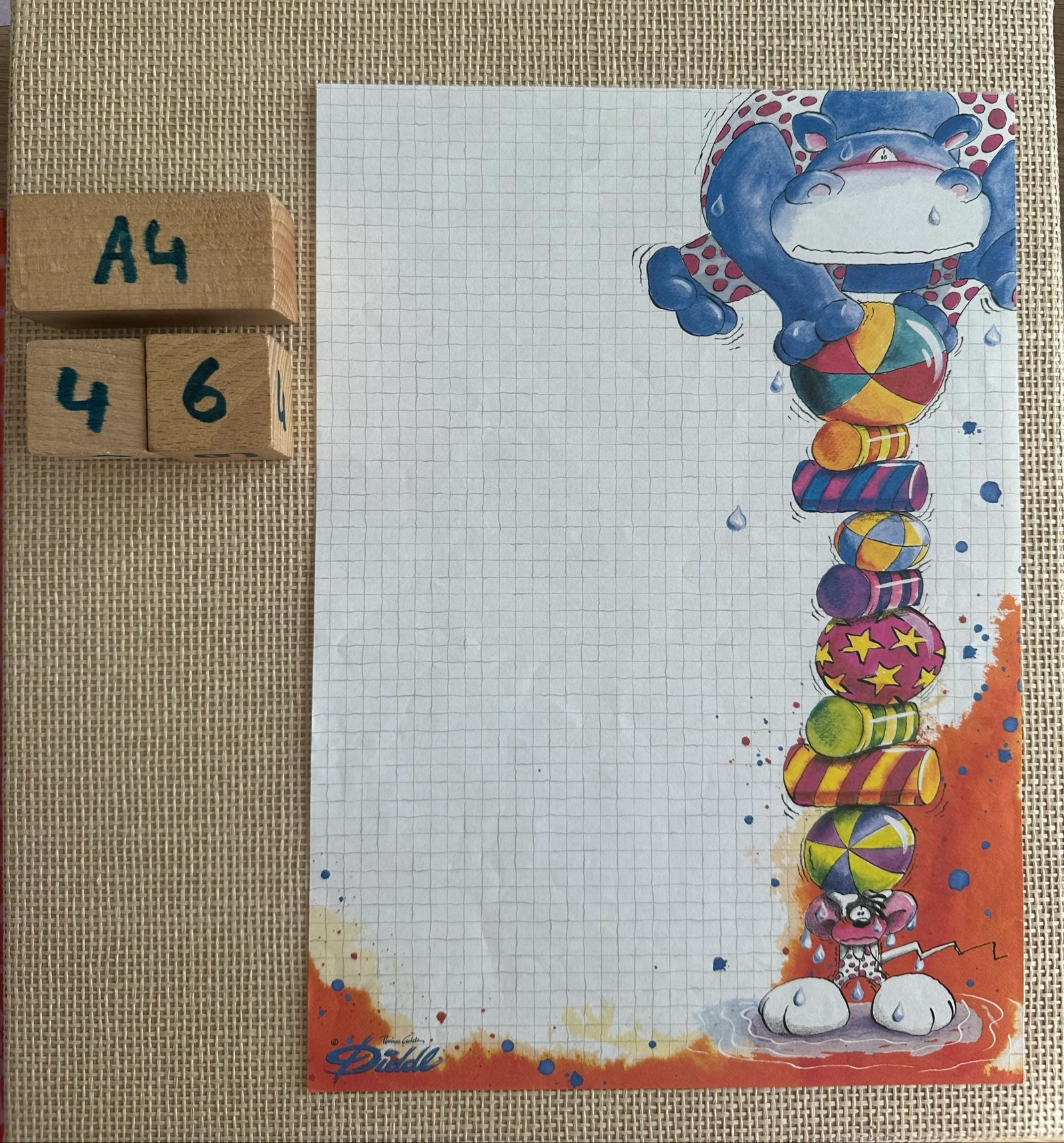 Diddl wit briefpapier A4 nr. 